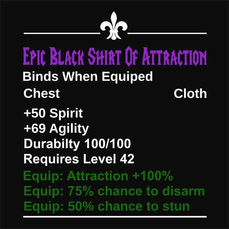 Epic Black Shirt Of Attraction