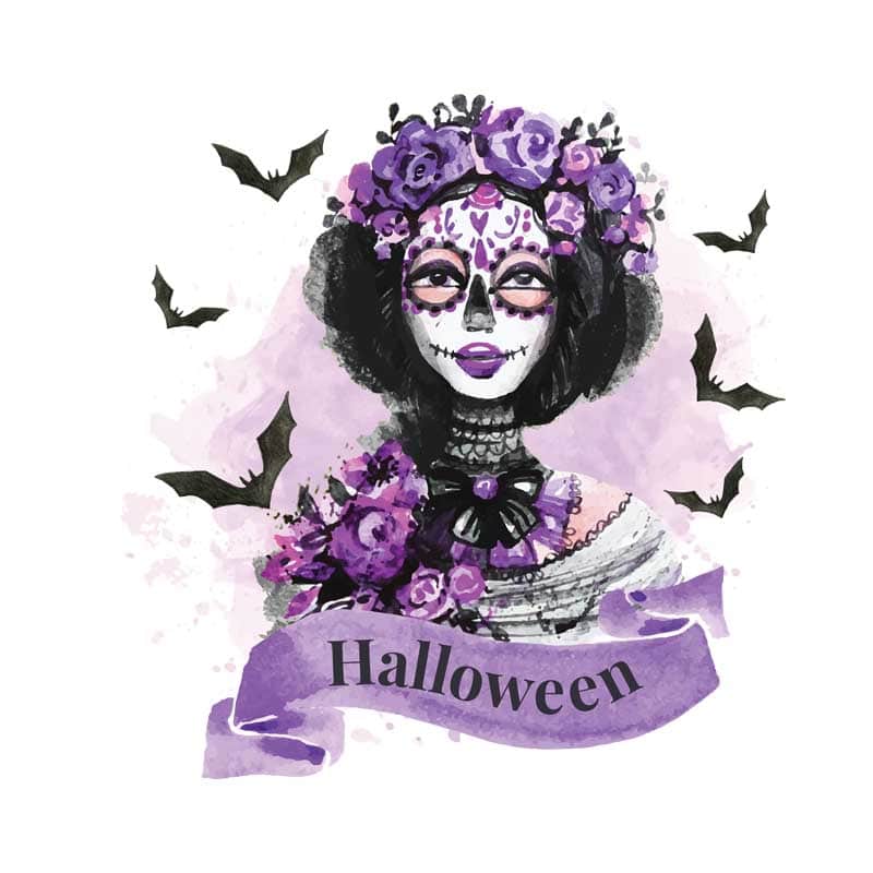 Halloween Woman Skull