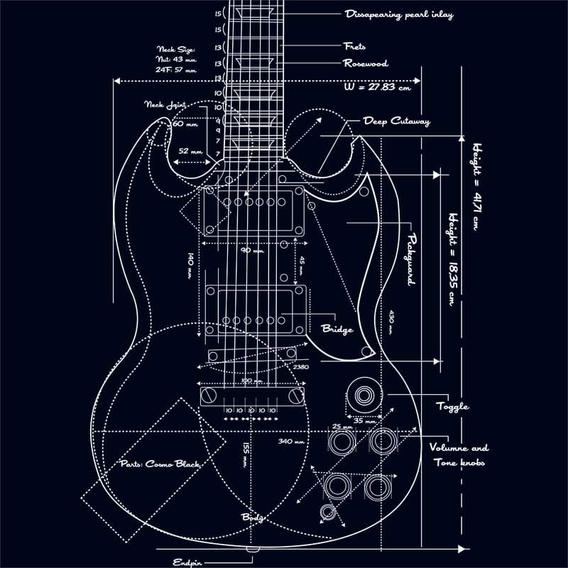 Guitar blueprint