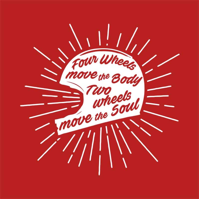 Four wheels move the body