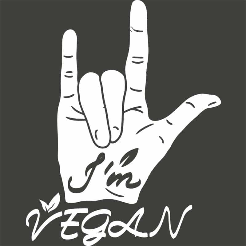 I'm vegan hand