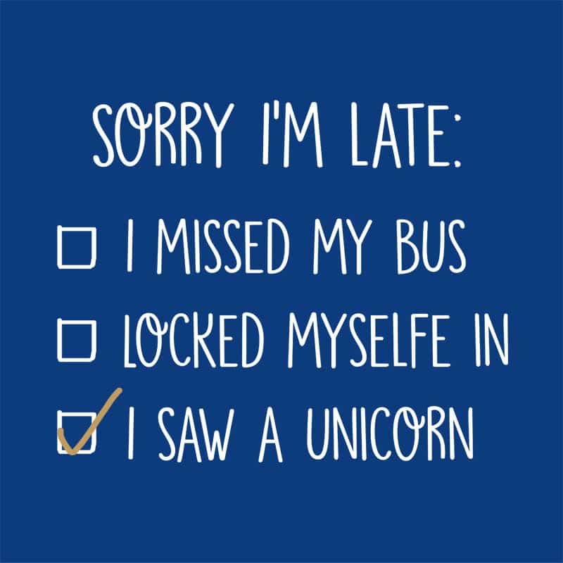 Sorry I'm late unicorn