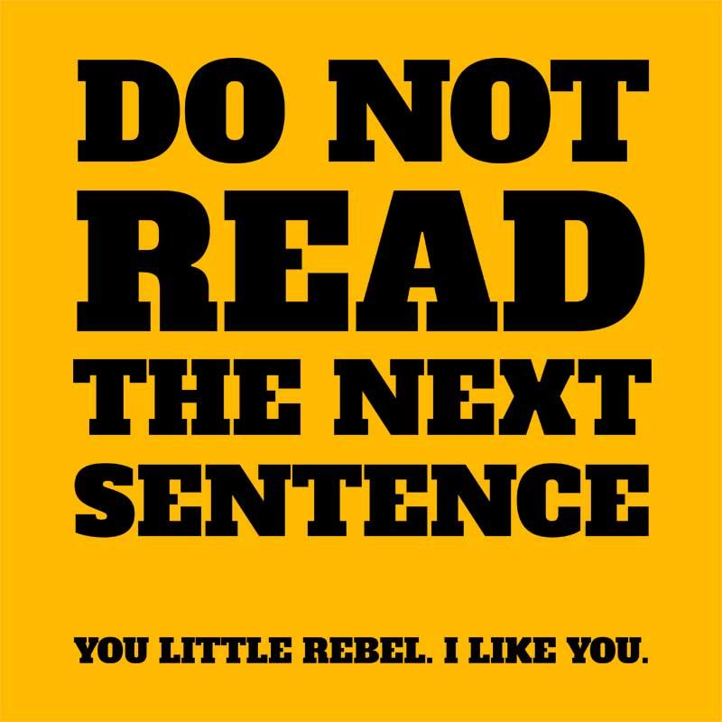 Do not read