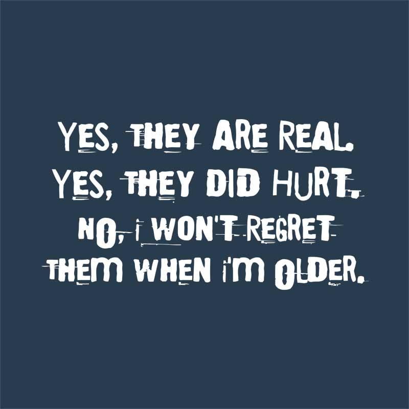 Yes they are real tattoo