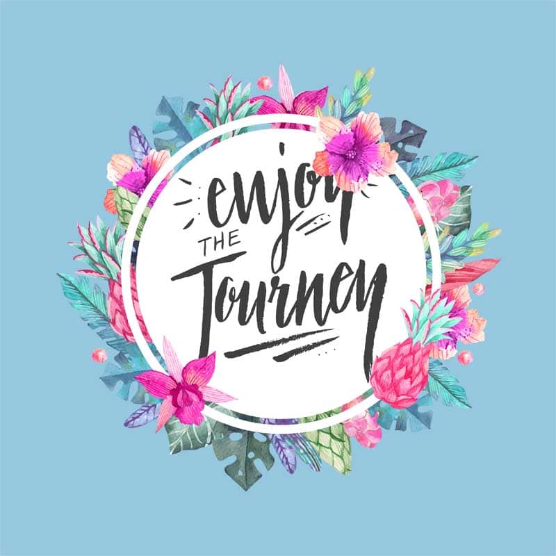 Enjoy the journey flower frame