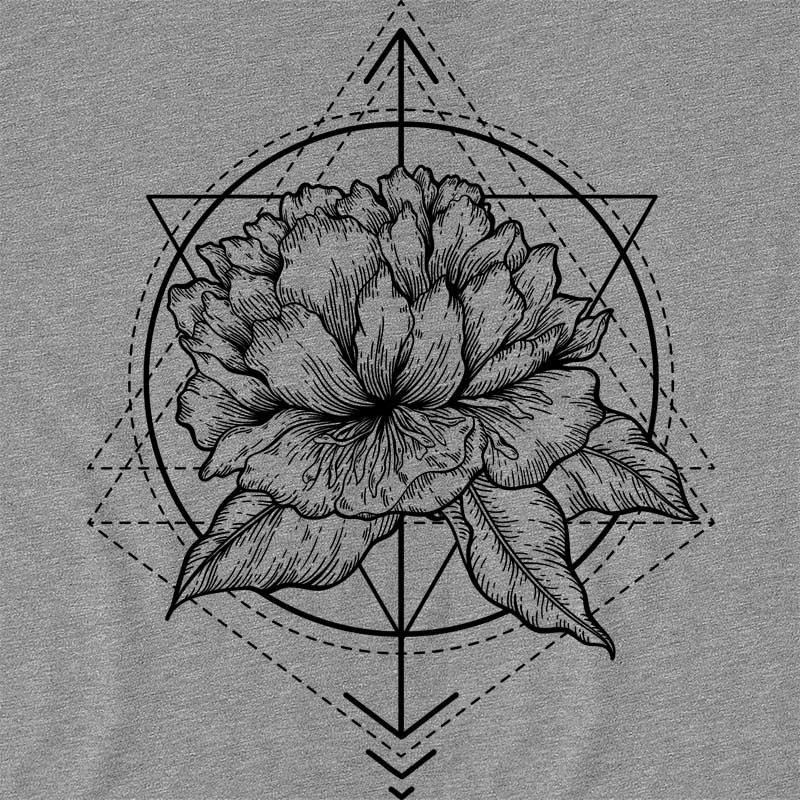 Geometric flower tattoo