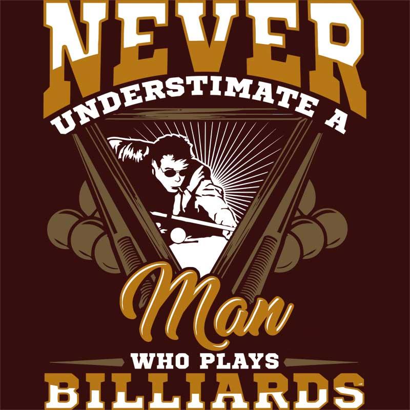 Man who love plays billiard