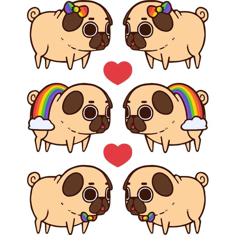 Cute pugs