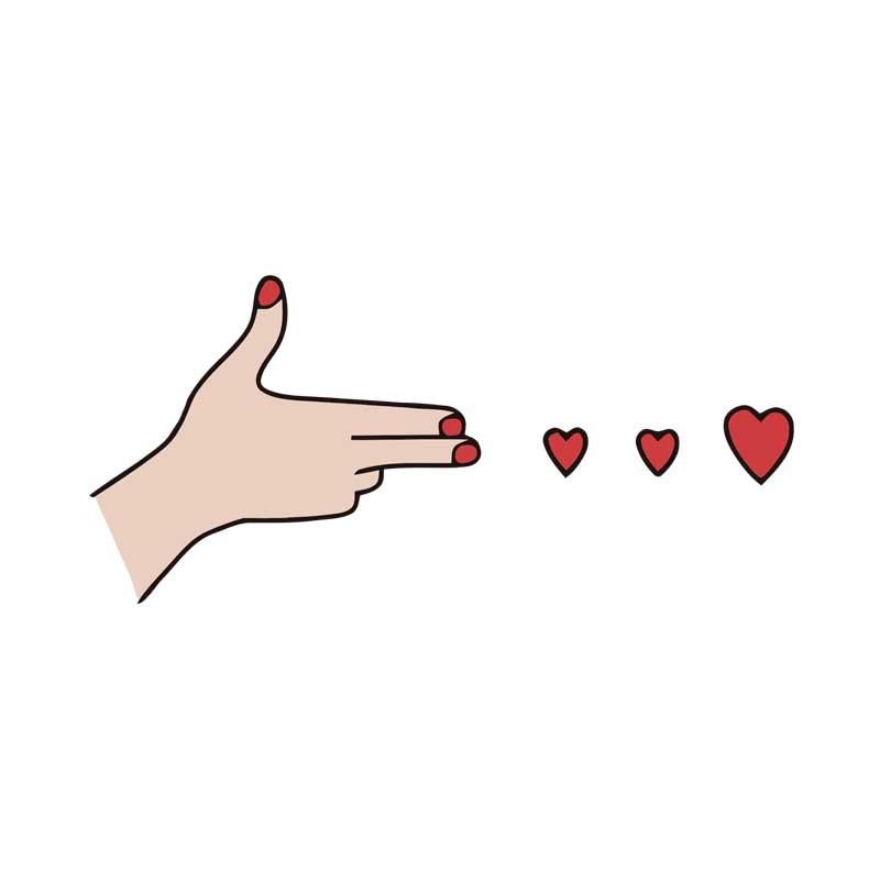 Best friend hand - red