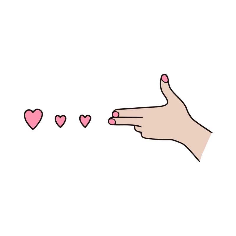 Best friend hand - pink