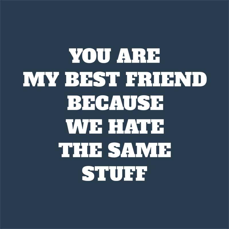 We hate the same stuff