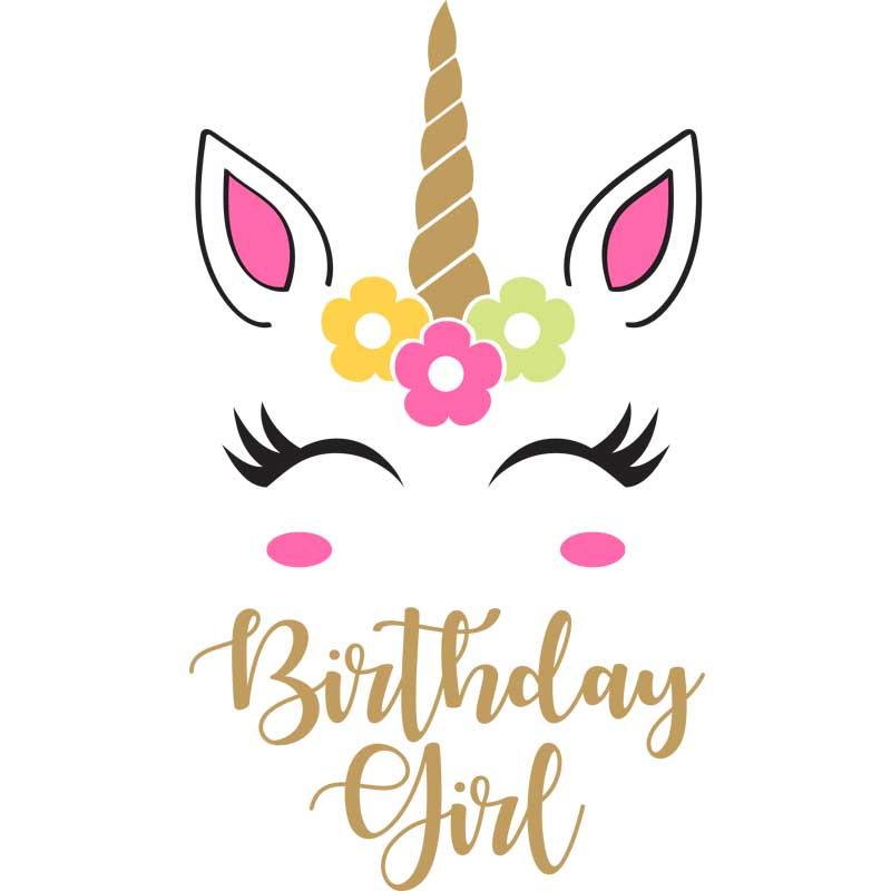 Unicorn birthday girl