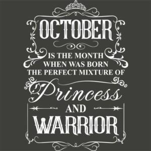 Princess Warrior October - Woman Long Length T-shirt