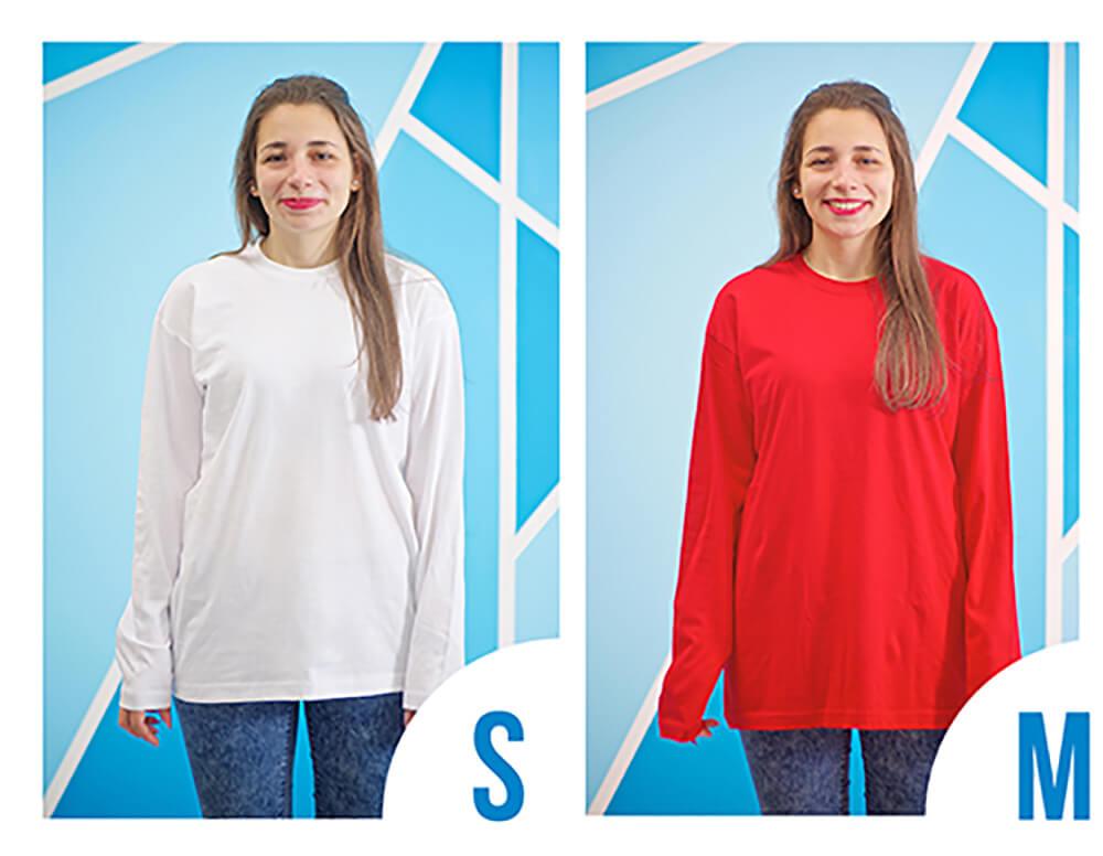 Men's long sleeve t-shirt sizes