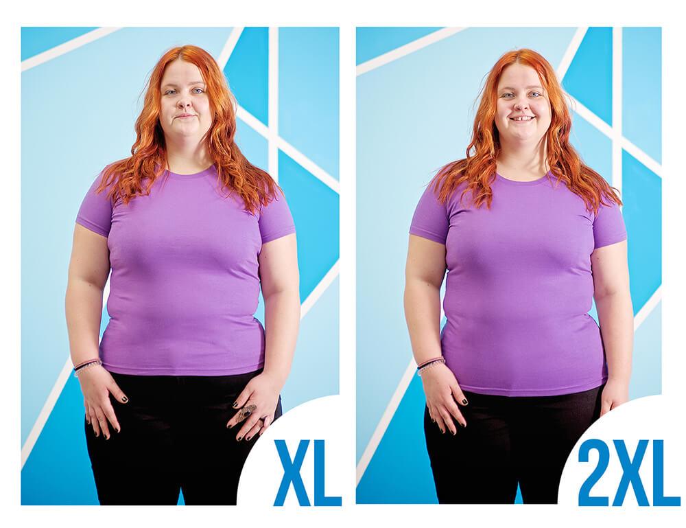 Women's t-shirt sizes