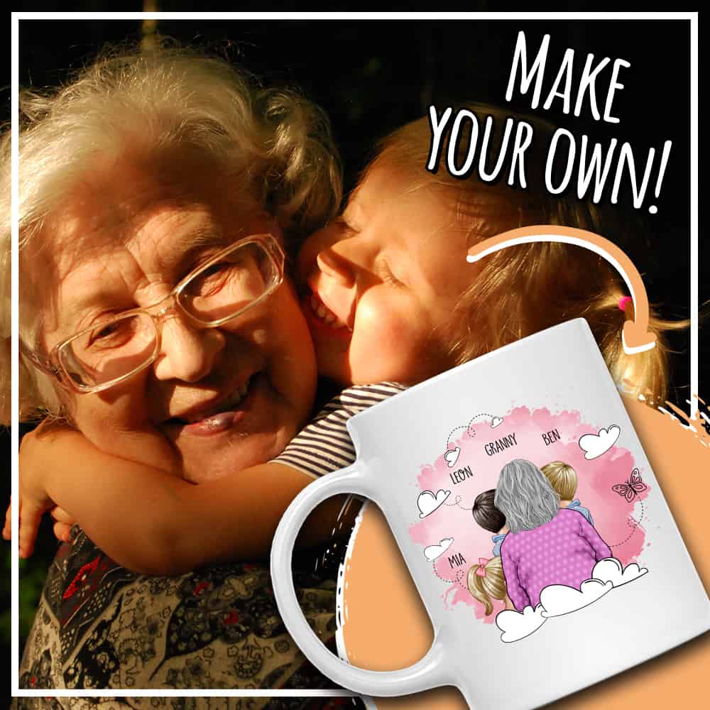 Watercolor Grandmother with kids - MyLife