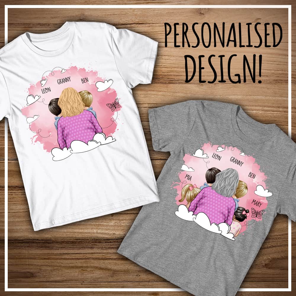 Watercolor Grandmother with kids - MyLife