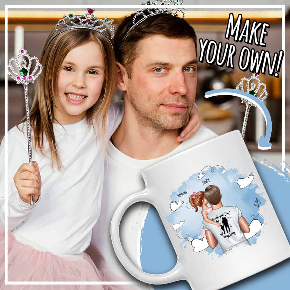 Watercolor Father with kids - MyLife