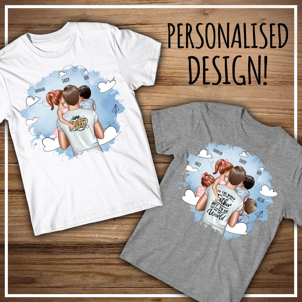 Watercolor Father with kids - MyLife